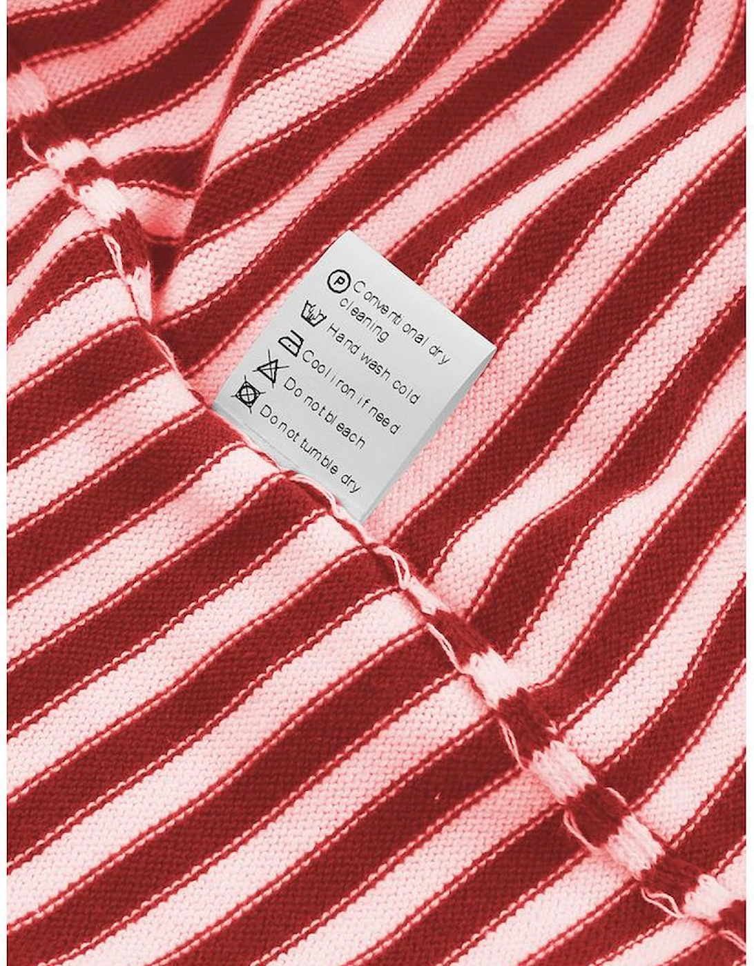 Fiery Red Contrast Trimmed Striped Drop Shoulder Sweater