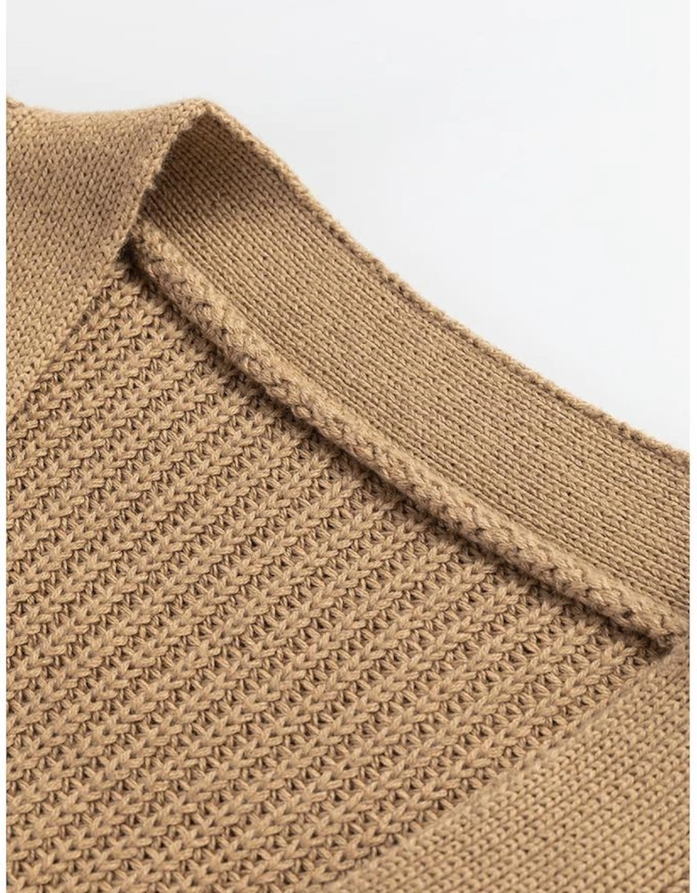 Parchment V Neck Buttoned Front Sweater Vest