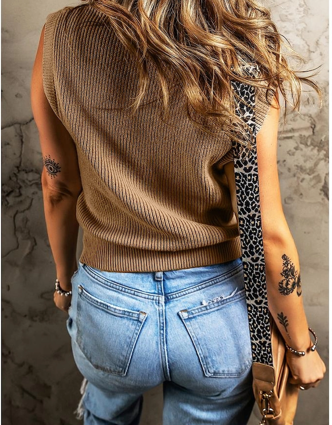 Parchment V Neck Buttoned Front Sweater Vest