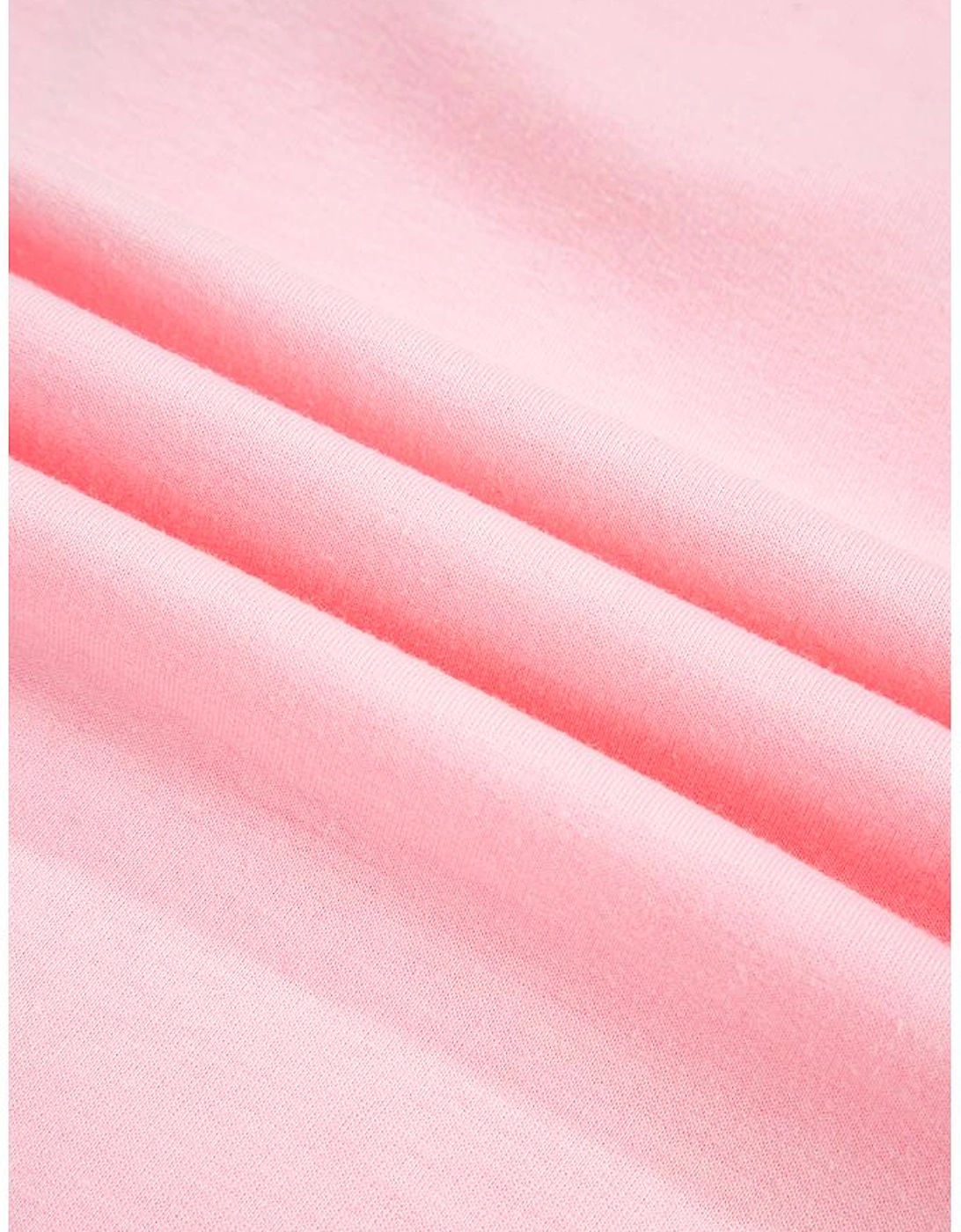 Pink Peter Pan Lace Embellished Neck Collision Sweatshirt and Skirt Two Piece Set