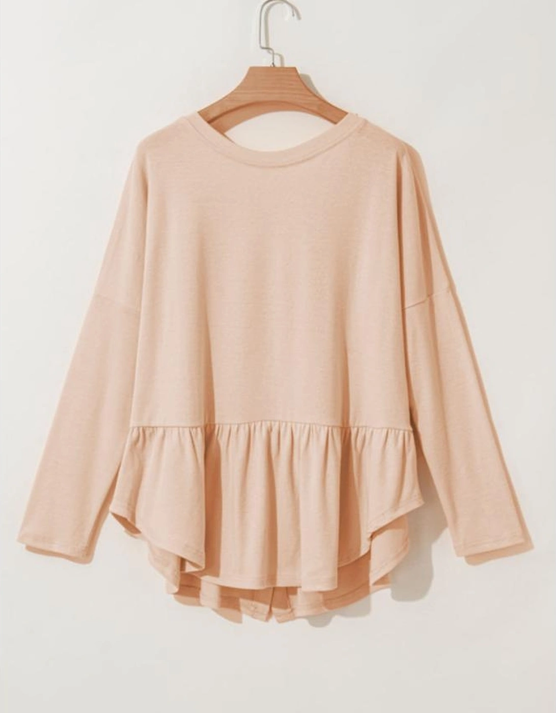 Jet Stream Ruffled V Neck Buttoned V Neck Shirt