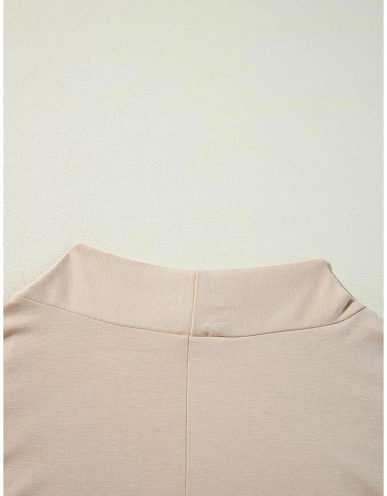 Parchment Split Long Cardigan and Skinny Pants Lounge Set