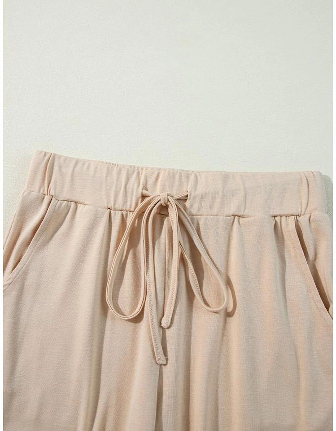 Parchment Split Long Cardigan and Skinny Pants Lounge Set