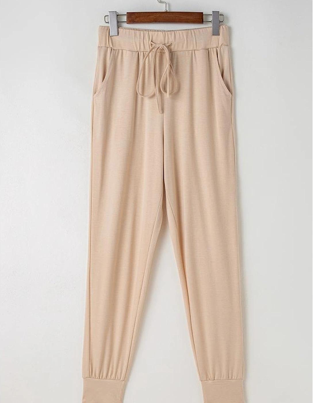 Parchment Split Long Cardigan and Skinny Pants Lounge Set