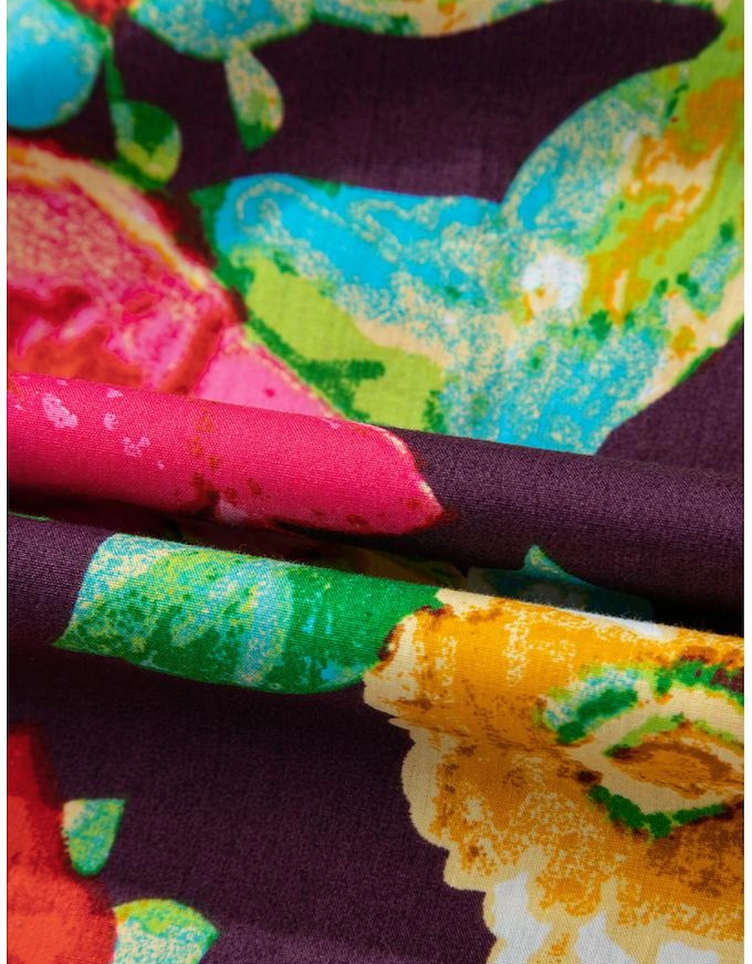 Greyish Purple Rose Flower Embroidered Trim Half Sleeve Blouse