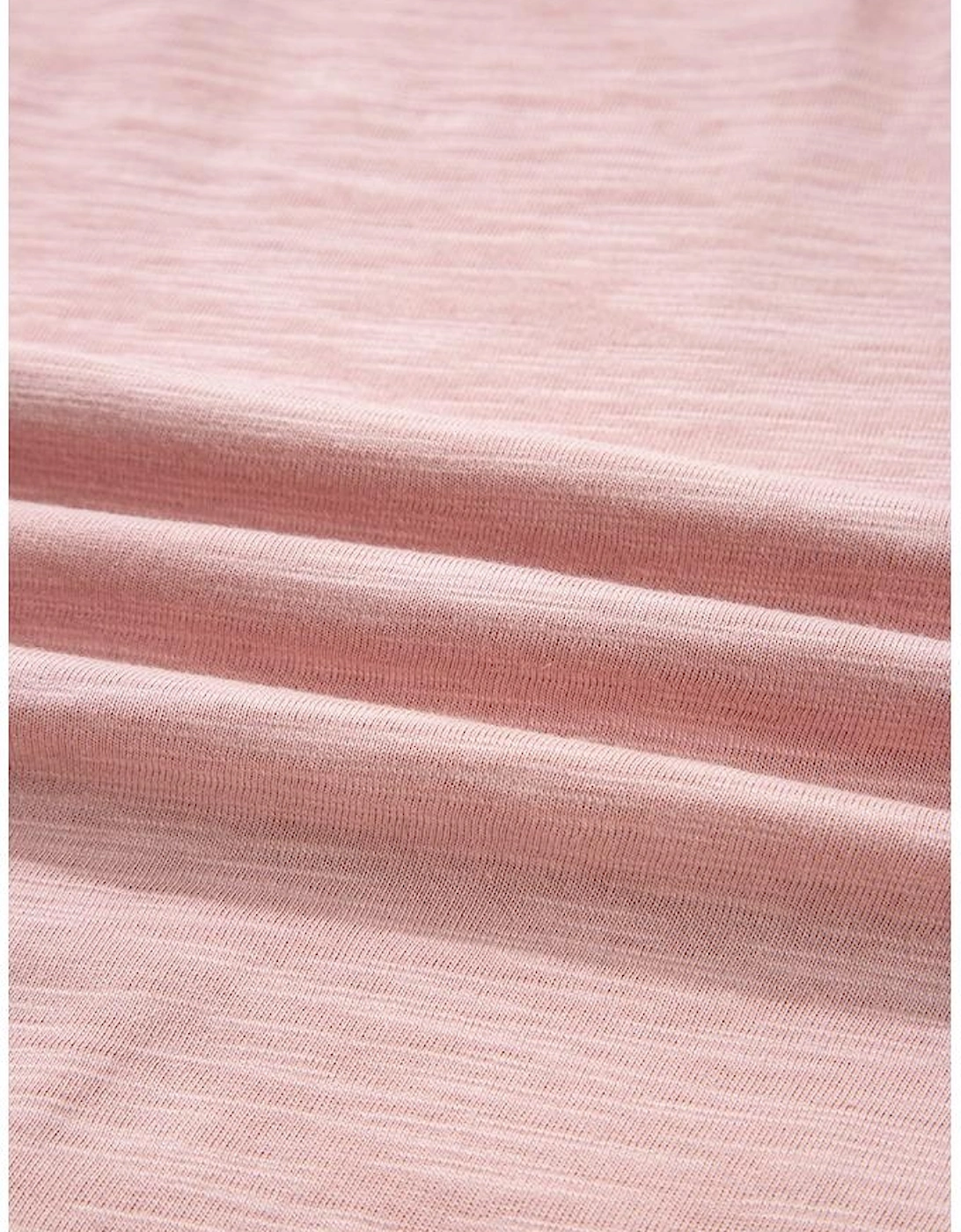 Light Pink Keyhole Notch V Neck Batwing Sleeve Blouse