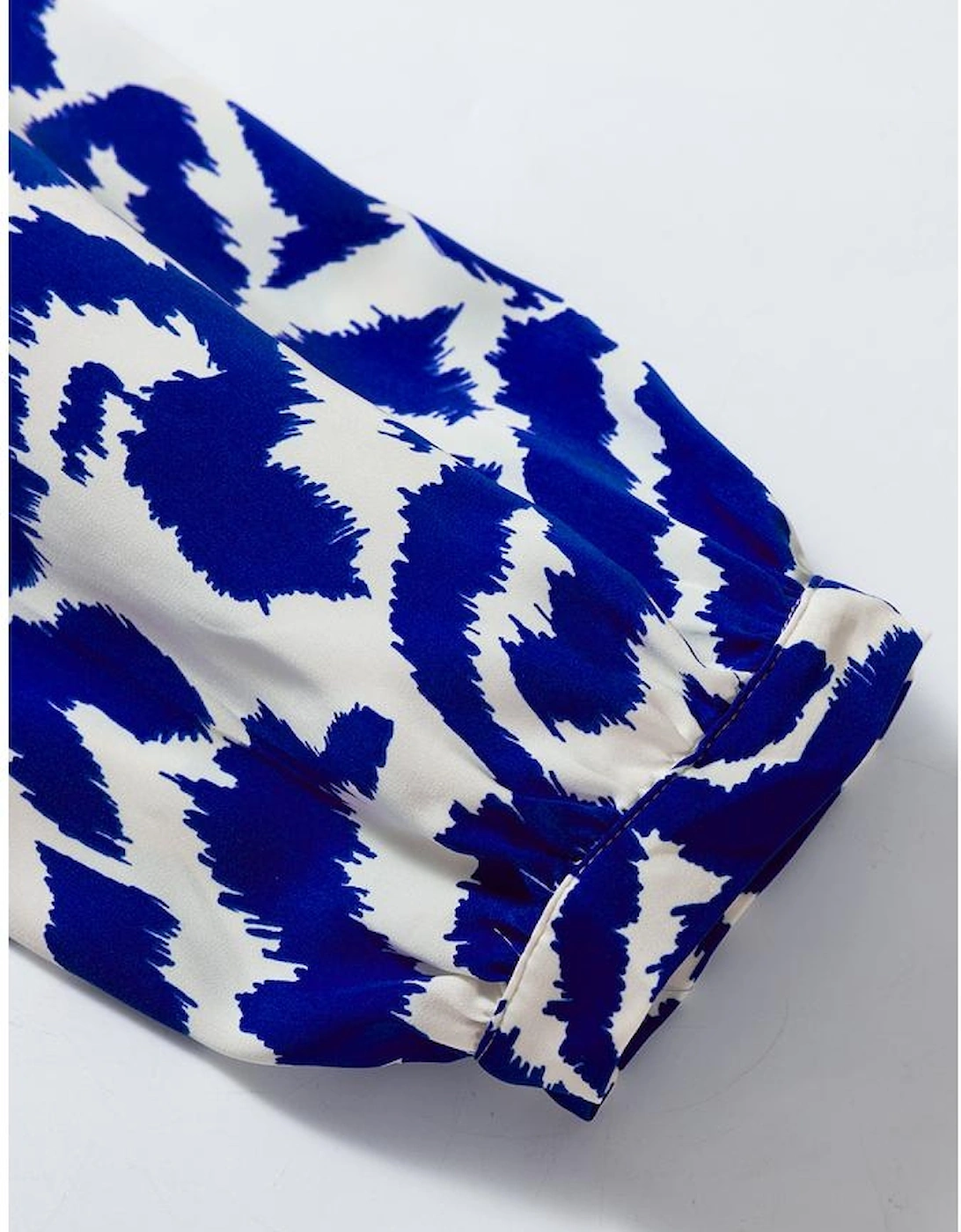 Blue Western Abstract Geometric Printed Maxi Dress