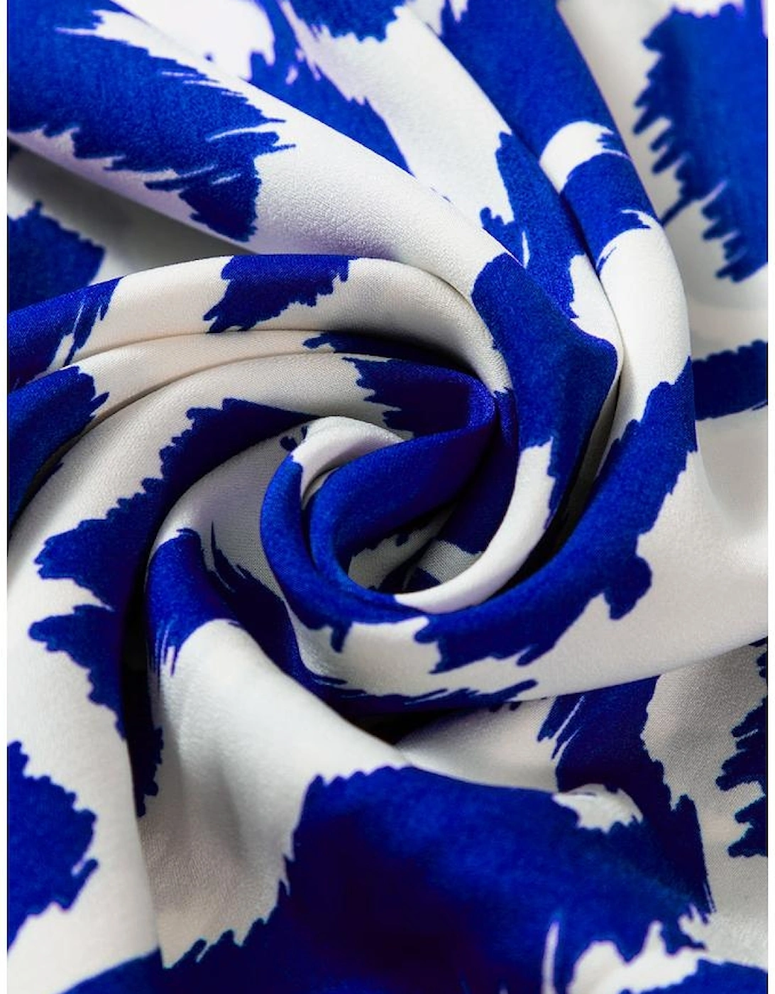 Blue Western Abstract Geometric Printed Maxi Dress