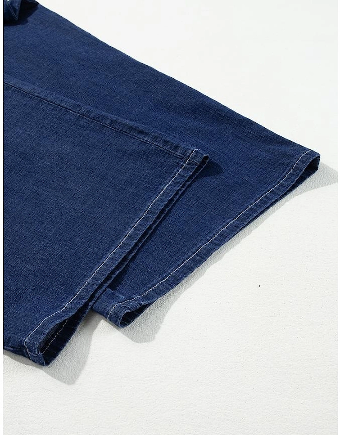 Real Teal Plus Size Drawstring High Waist Wide Leg Casual Jeans