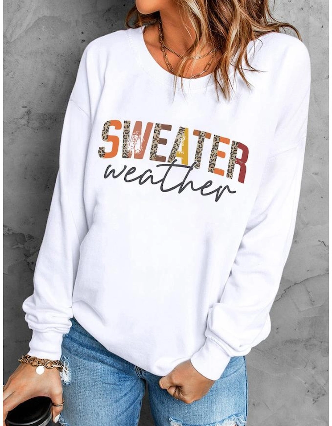 White Sweater Weather Vibrant Monogram Sweatshirt, 11 of 10