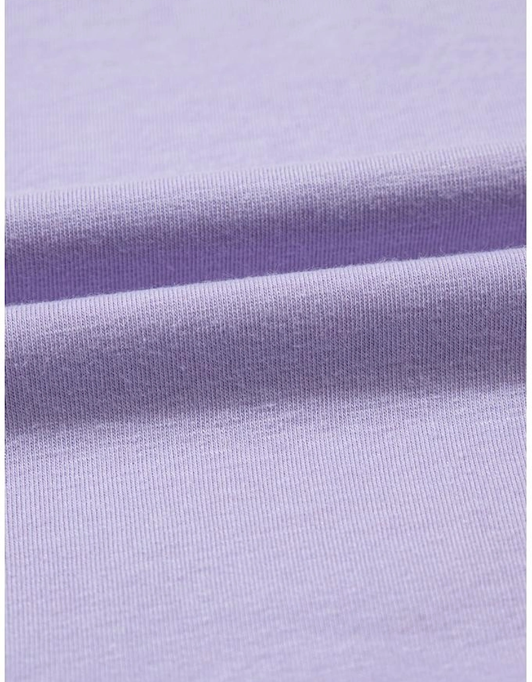 Purple Color Block Patchwork Half Sleeve Oversized T Shirt