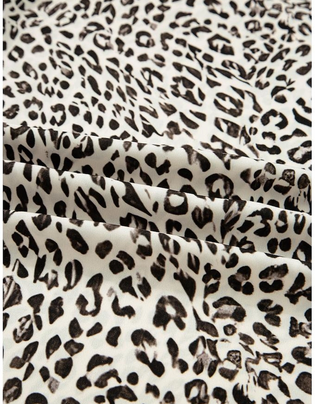 Brown Leopard Drawstring Elastic Waistband Loose Pants