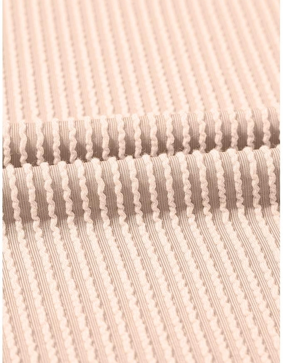 Parchment Corded Knit Crew Neck Puff Sleeve Shift Mini Dress