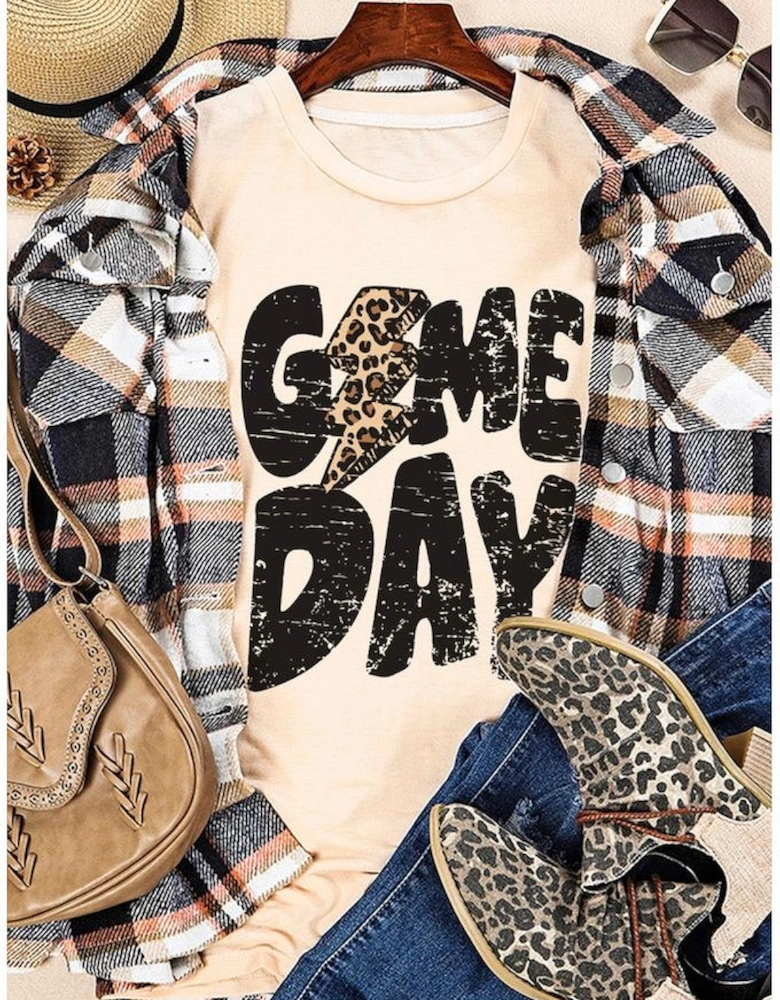 Azura Exchange Khaki Game Day Football Season T-Shirt