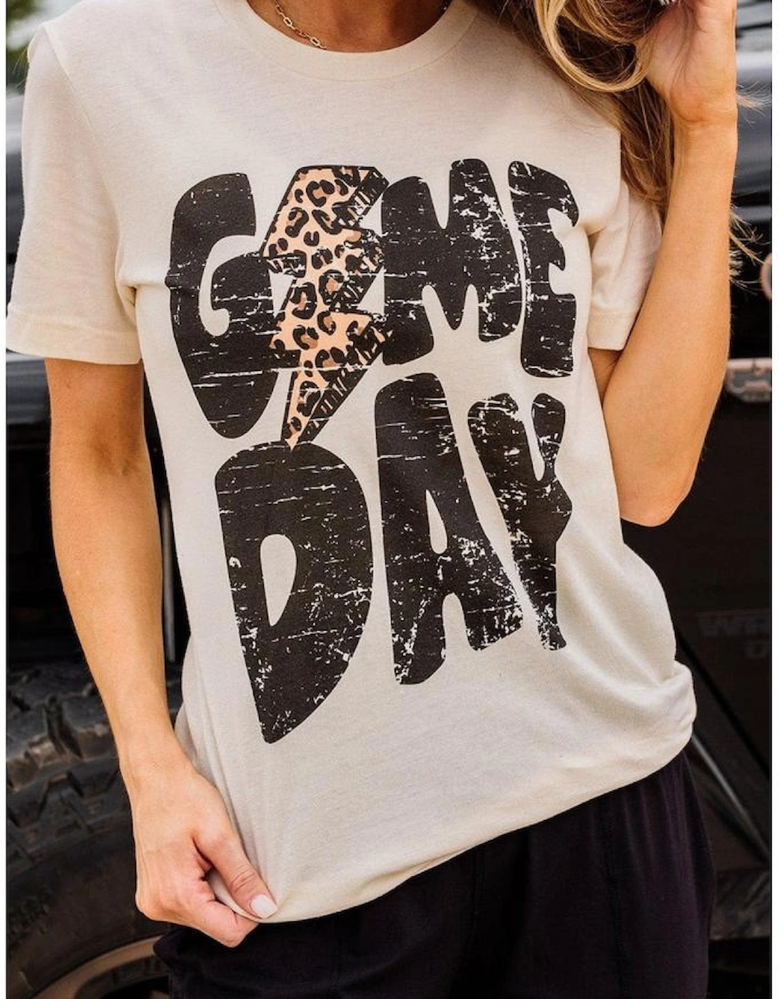 Azura Exchange Khaki Game Day Football Season T-Shirt