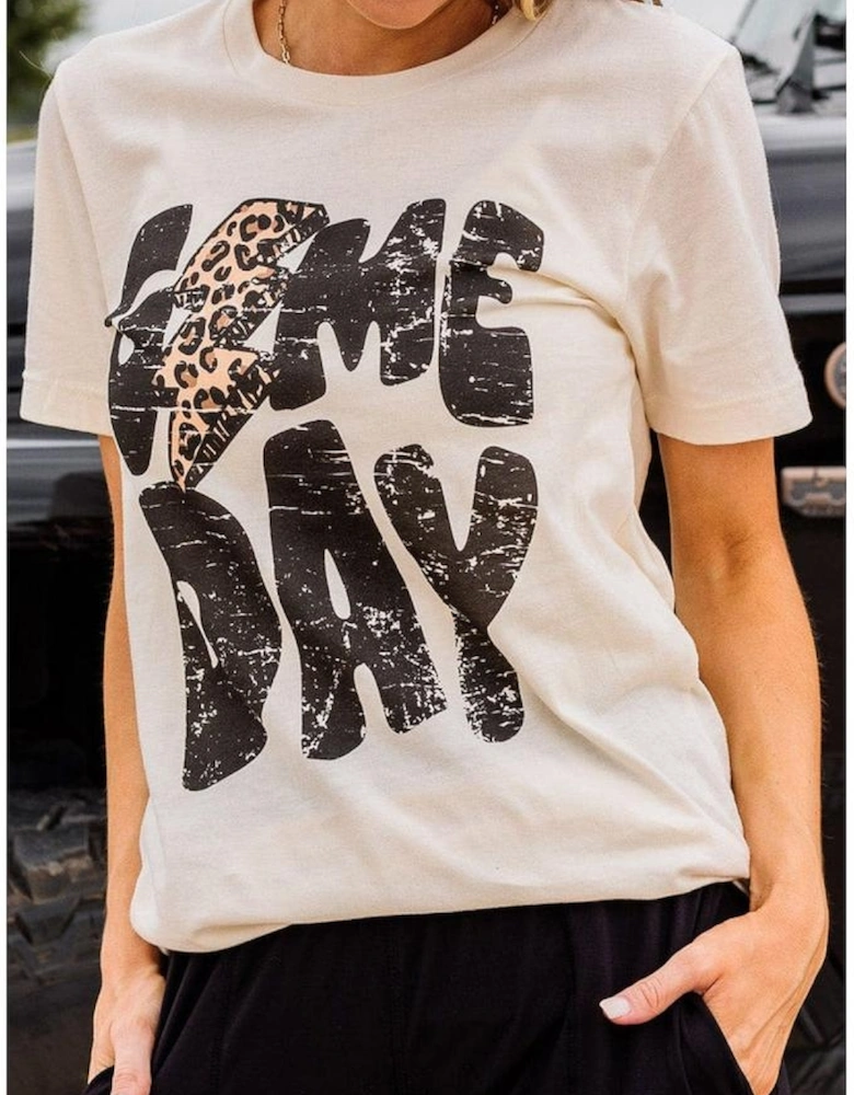 Azura Exchange Khaki Game Day Football Season T-Shirt