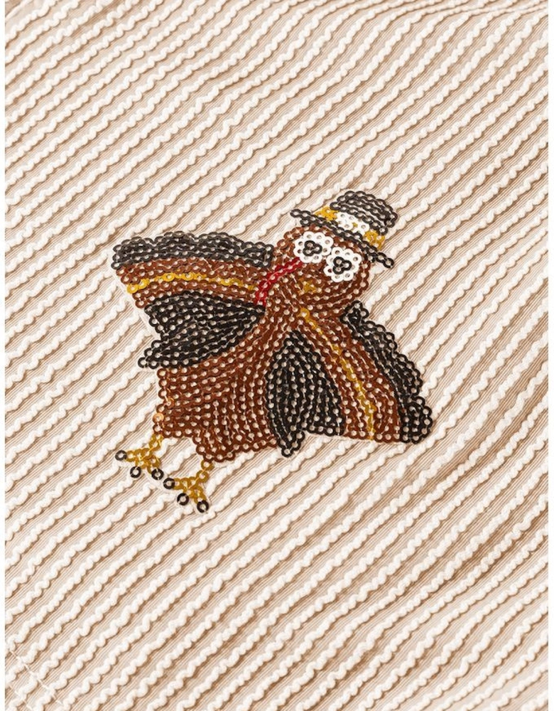 Parchment Thanksgiving Sequined Turkey Corded Knit Loose Fit Shorts Set