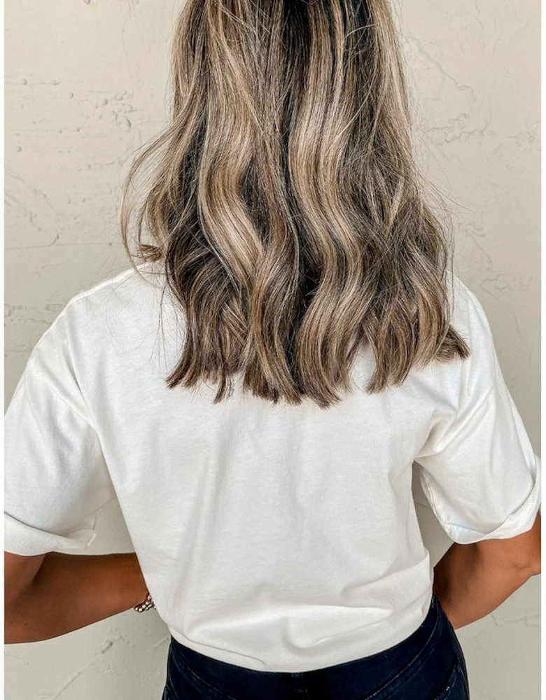 White Crawfish Season Leopard Letter Graphic Tee