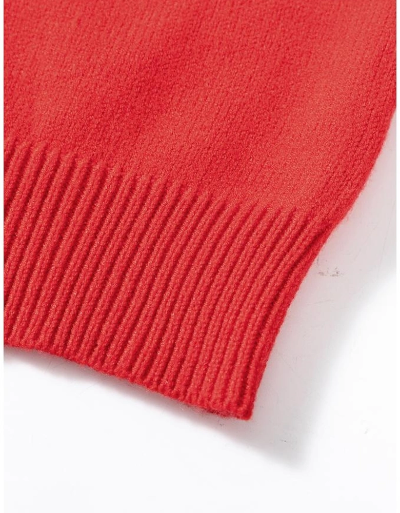 Fiery Red Merry Graphic Christmas Plus Size Sweater