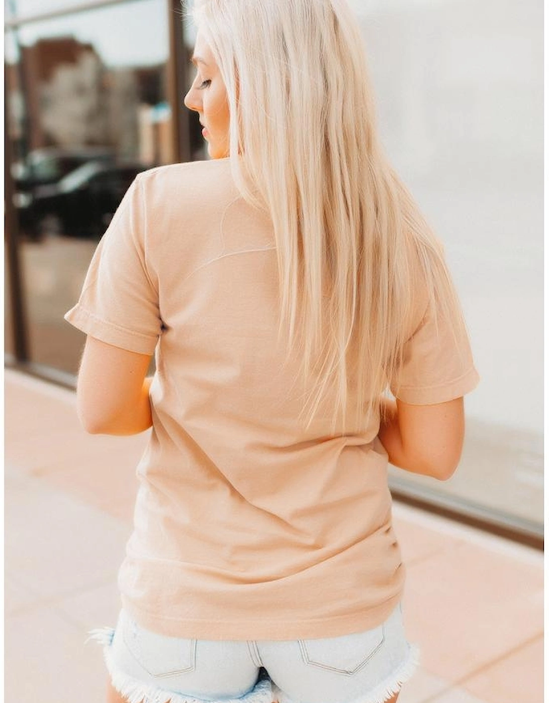 Khaki MOM Floral Letter Print T Shirt