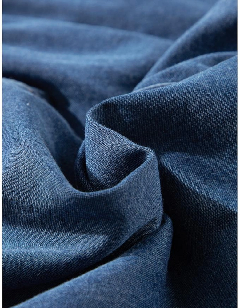 Ashleigh Blue Raw Hem Drawstring High Waist Denim Shorts with Pockets