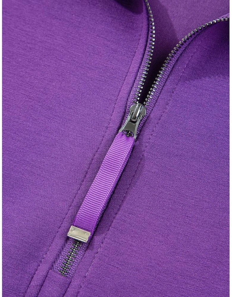 Wisteria Half Zip Sporty Pullover Mini Skirt 2pcs Outfit