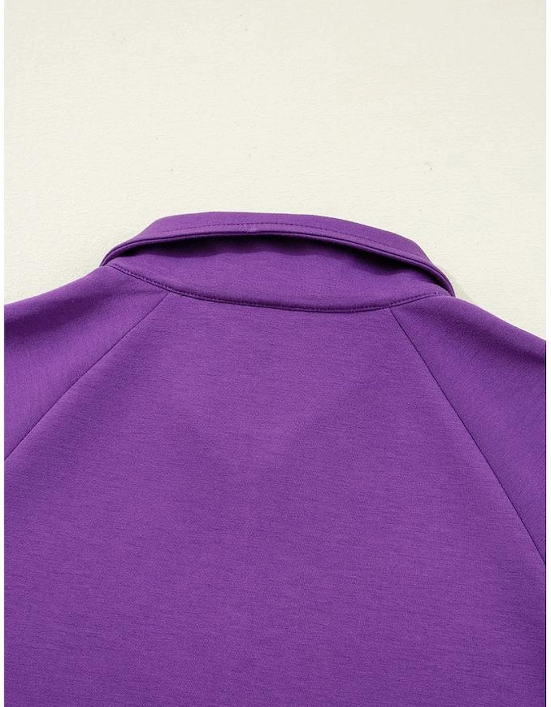 Wisteria Half Zip Sporty Pullover Mini Skirt 2pcs Outfit