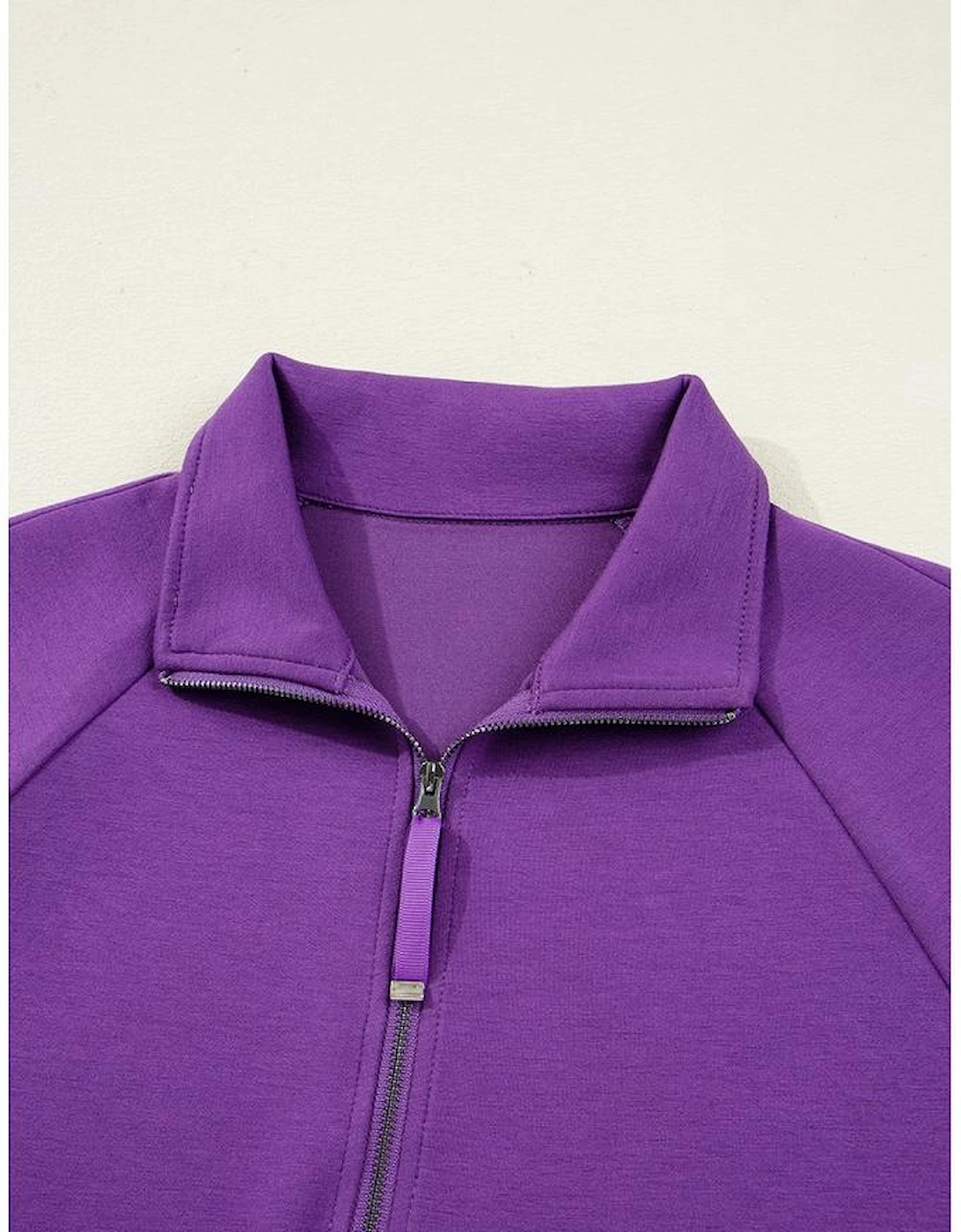 Wisteria Half Zip Sporty Pullover Mini Skirt 2pcs Outfit