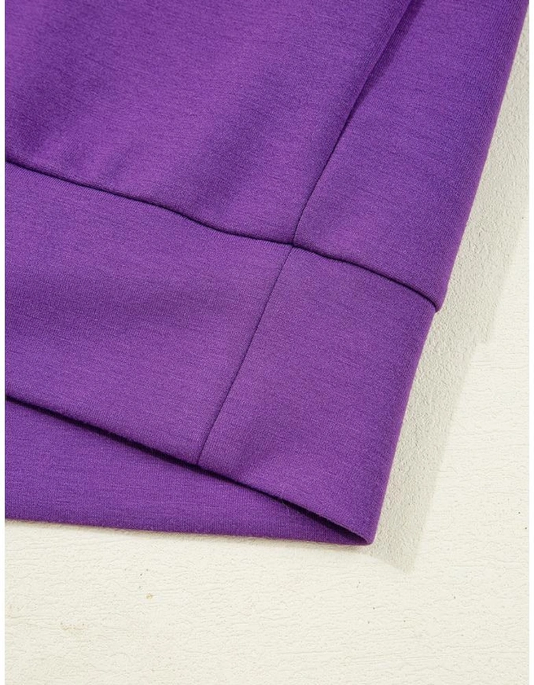 Wisteria Half Zip Sporty Pullover Mini Skirt 2pcs Outfit