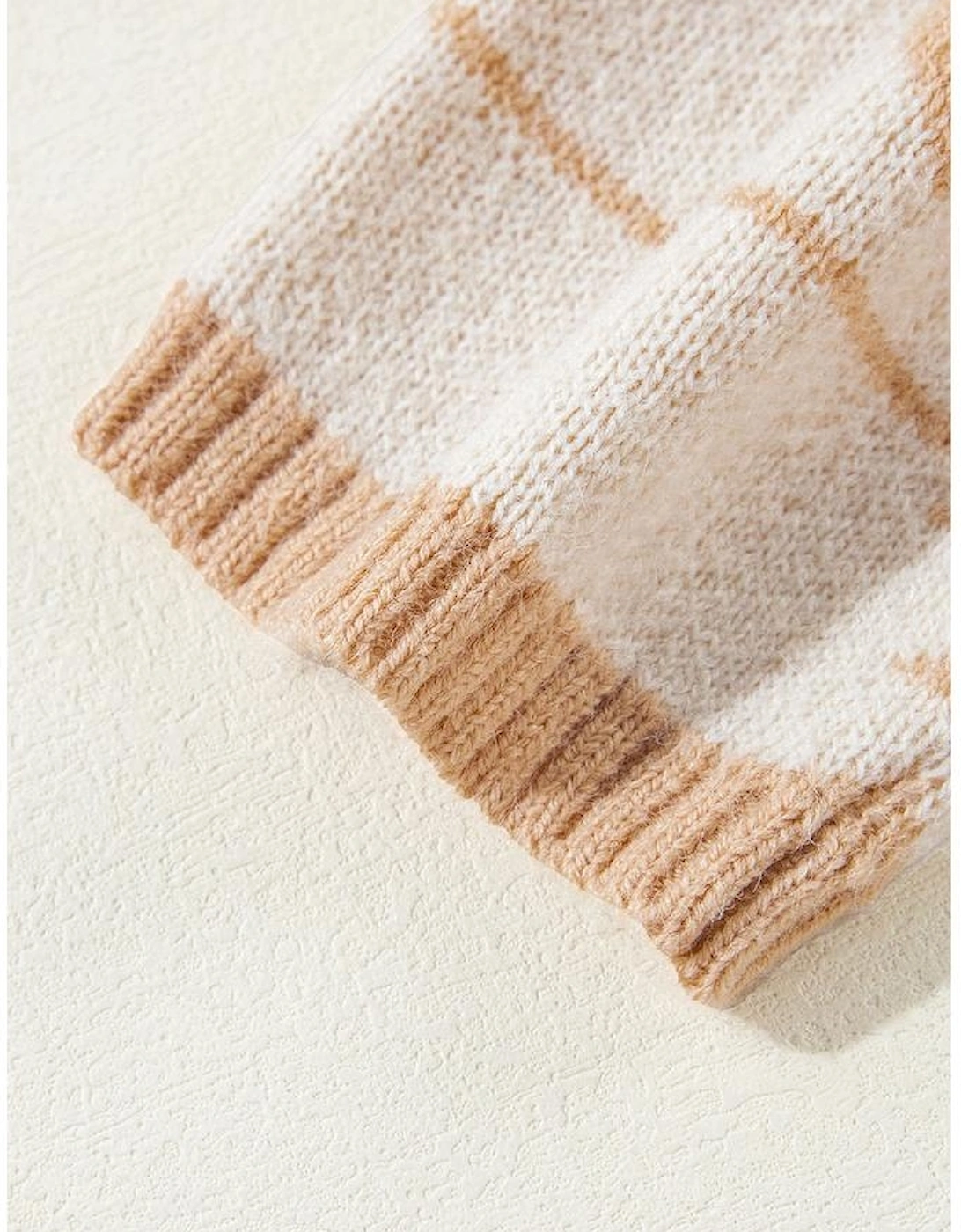 Apricot Plus Size Western Aztec Print Loose Sweater