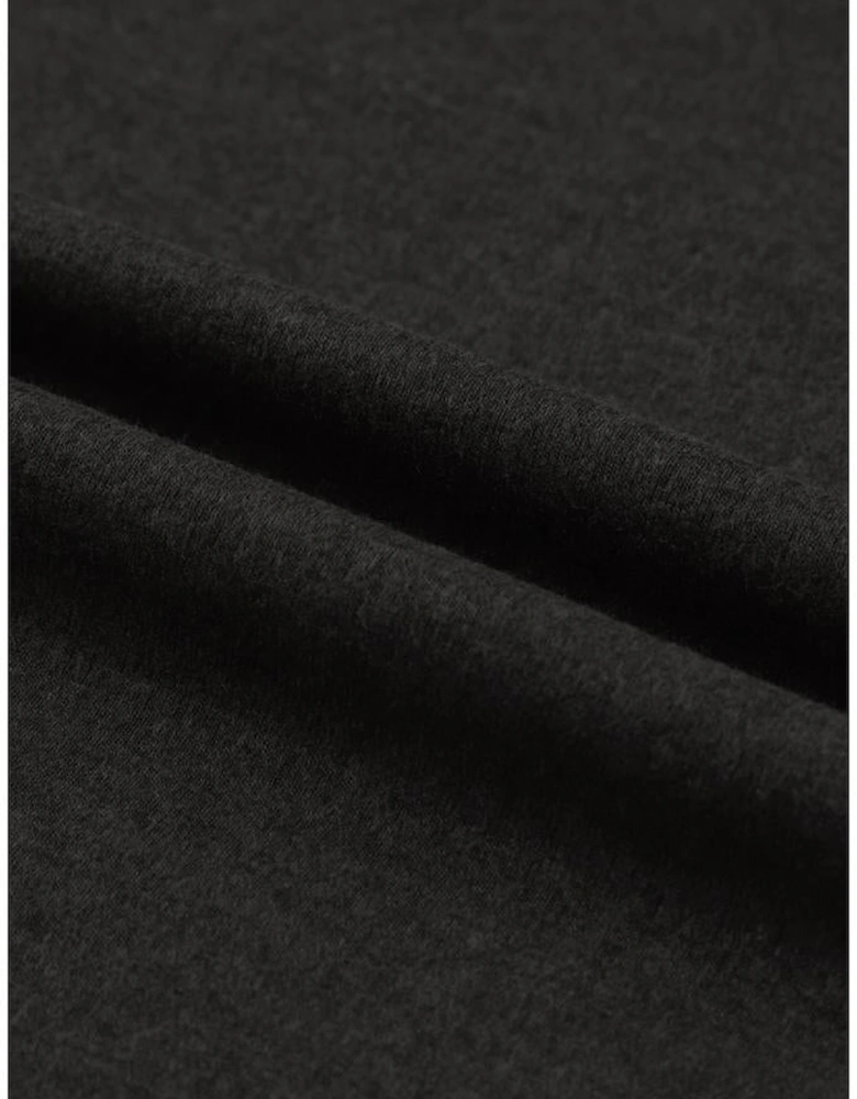 Black Buttoned Puff Long Sleeve Sheath Top