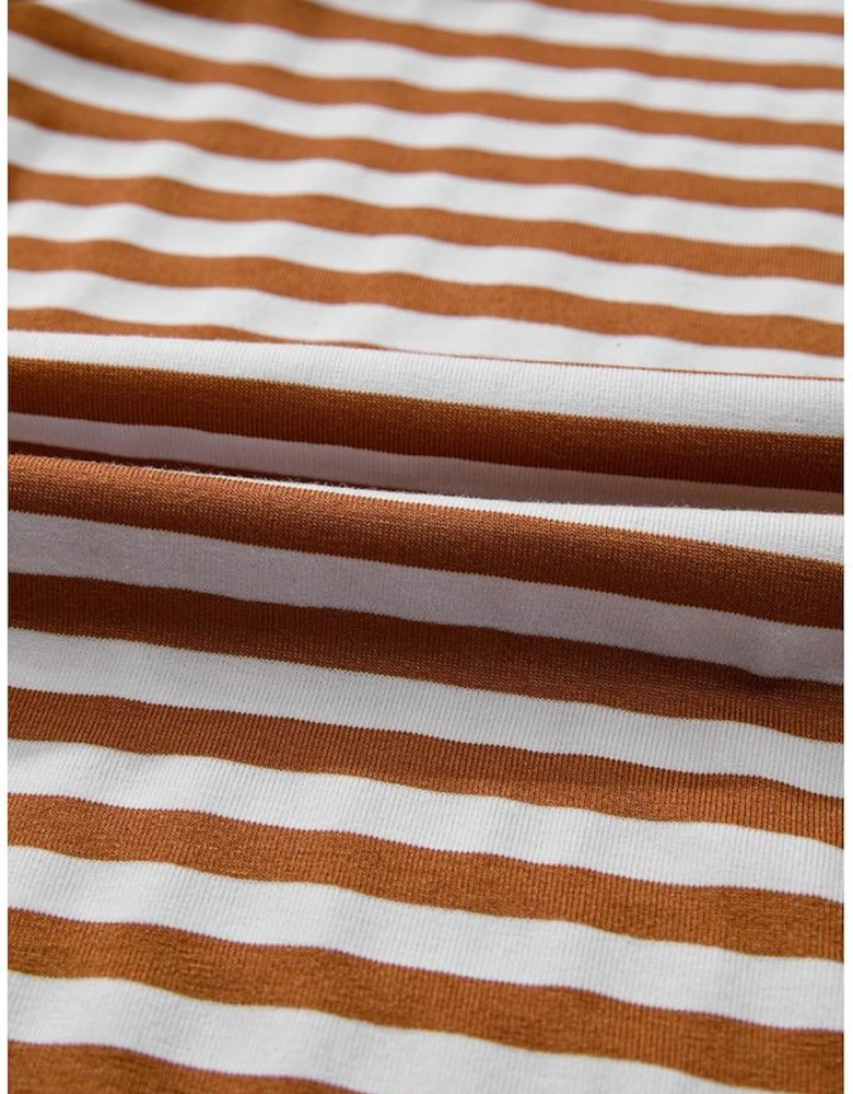 Yellow Stripe Two Tone Contrast Spaghetti Strap Backless Overall