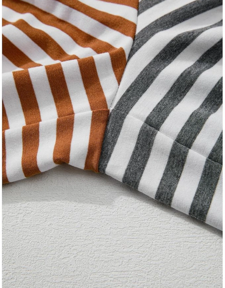 Yellow Stripe Two Tone Contrast Spaghetti Strap Backless Overall