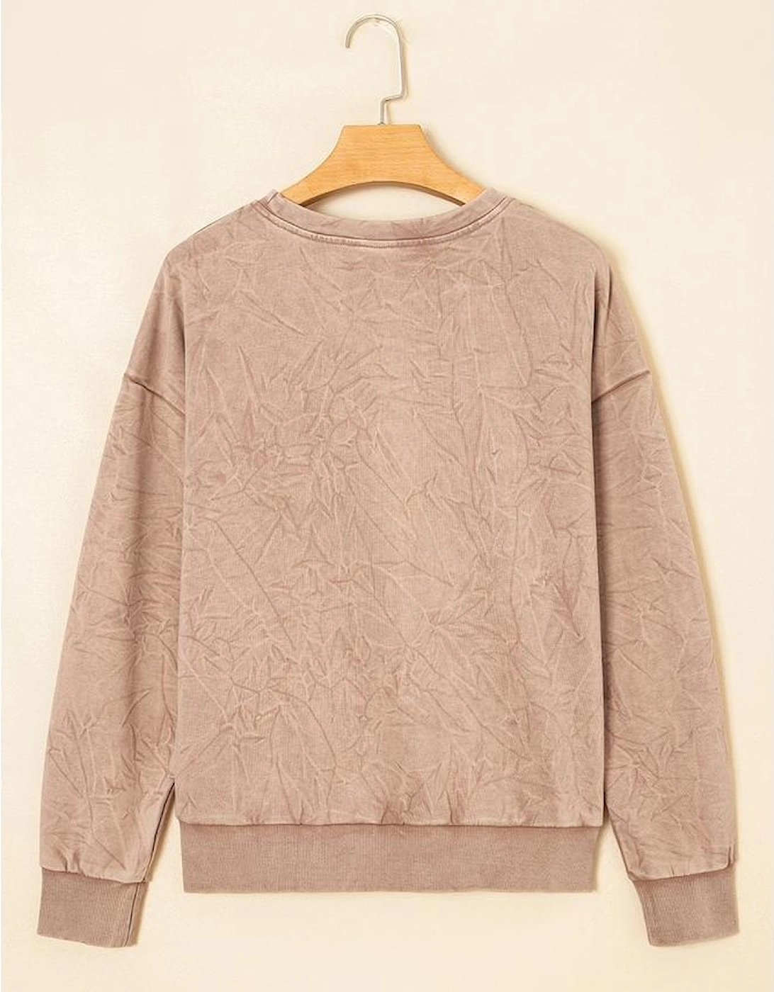 DUNE saved by grace Letter Embroidery Mineral Wash Loose Sweatshirt