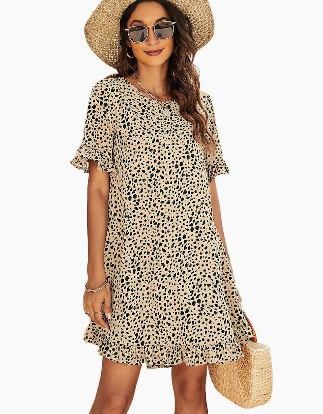 Azura Exchange Ruffled Short Sleeve Mini Dress