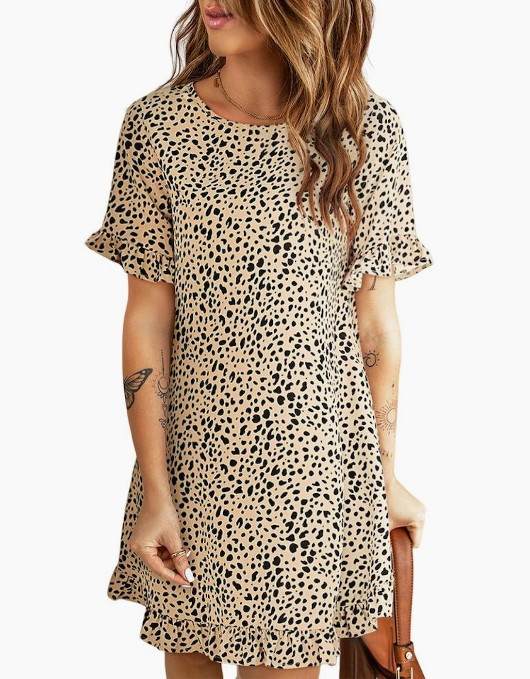 Azura Exchange Ruffled Short Sleeve Mini Dress