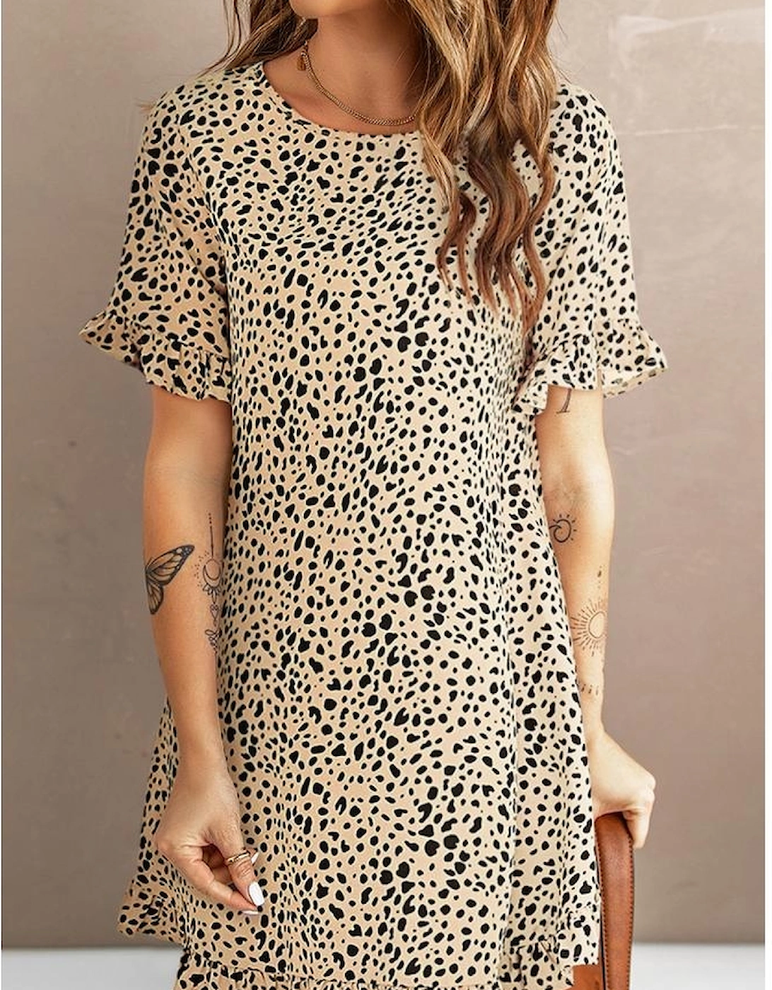 Azura Exchange Ruffled Short Sleeve Mini Dress