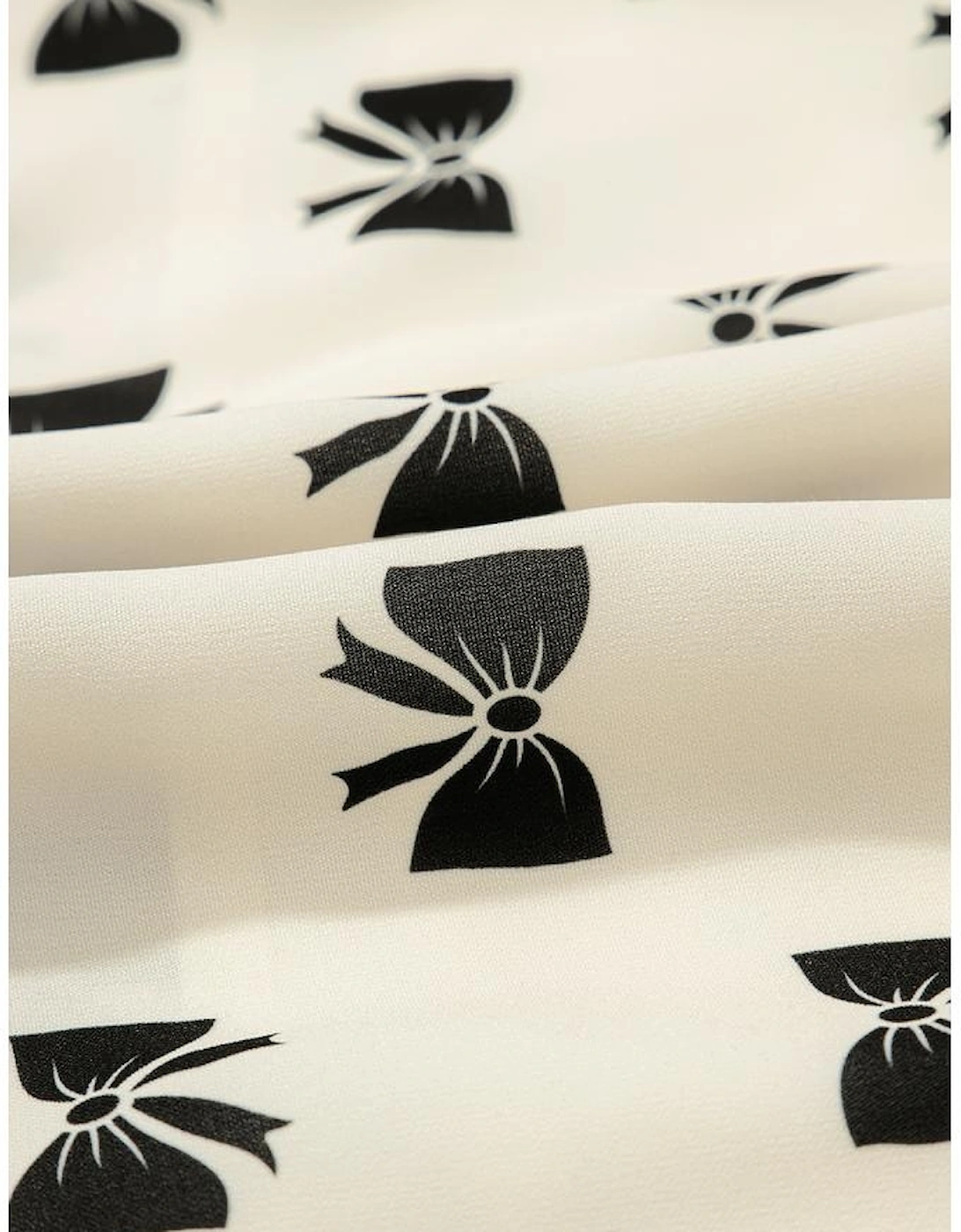 White Bow Knot Color Contrast Trim Knotted Shoulder Mini Dress