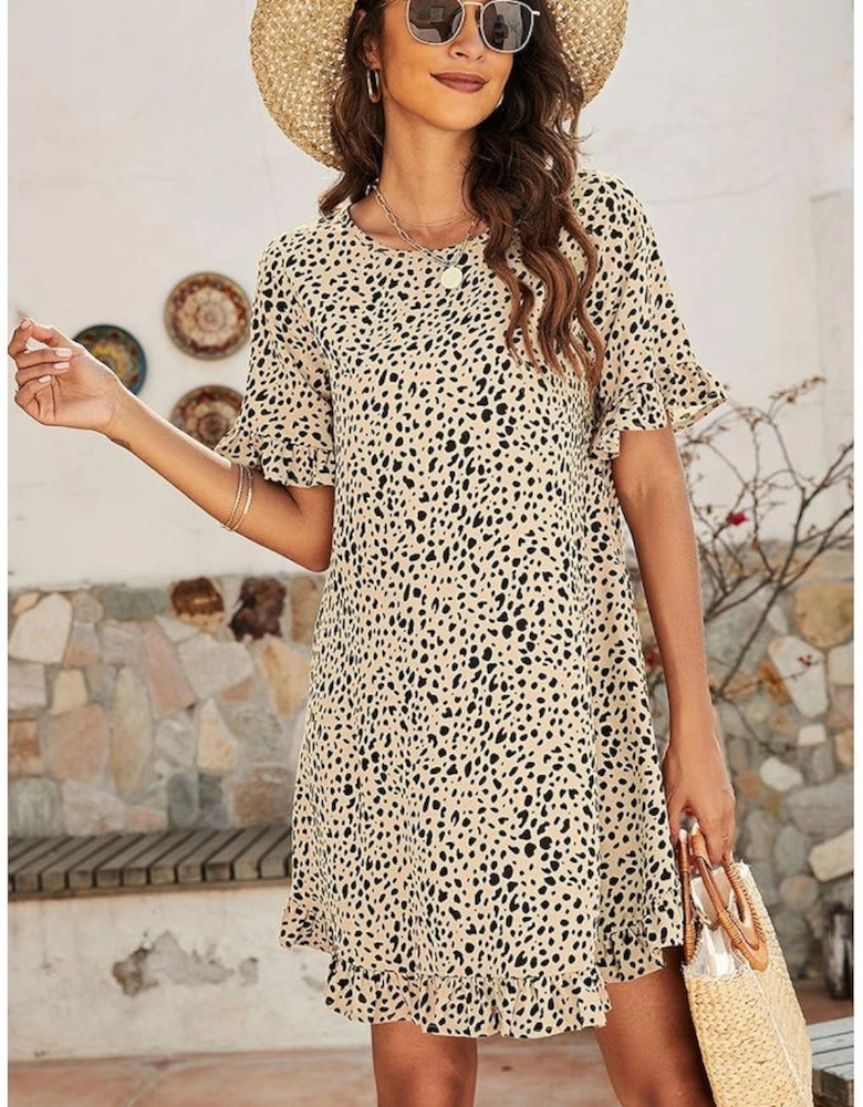 Azura Exchange Ruffled Short Sleeve Mini Dress