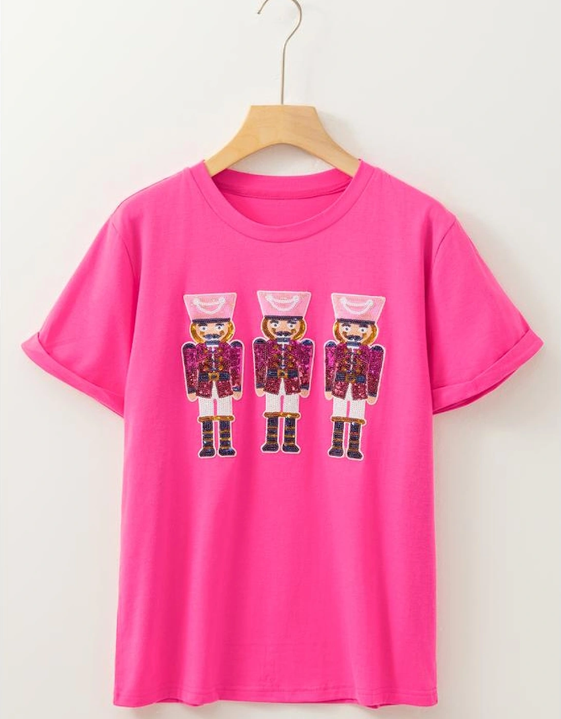 Rose Red Nutcracker Graphic Christmas Holiday T Shirt