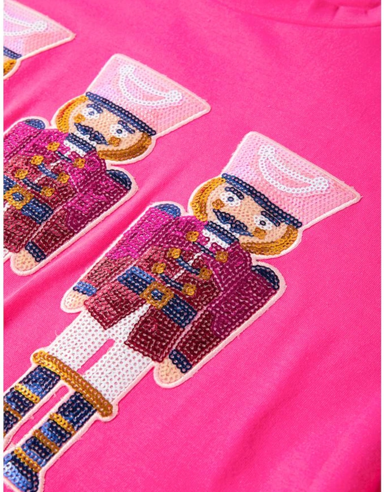 Rose Red Nutcracker Graphic Christmas Holiday T Shirt