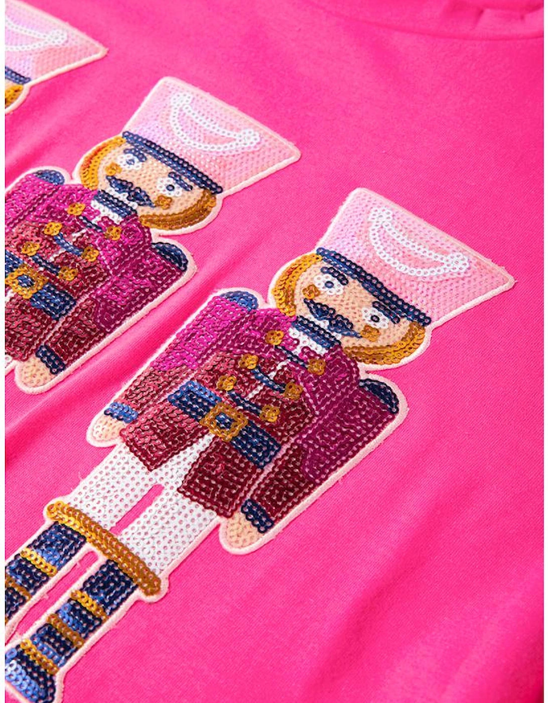 Rose Red Nutcracker Graphic Christmas Holiday T Shirt