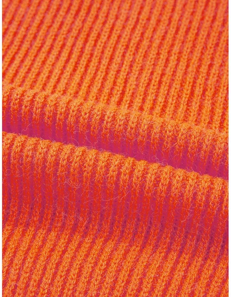 Vitality Orange Thankful for my queens Ribbed Knit Drop Shoulder Graphic Sweater