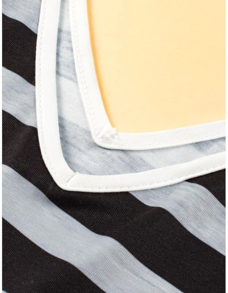 Multicolour Mixed Stripes Spaghetti Straps V Neck Maxi Dress