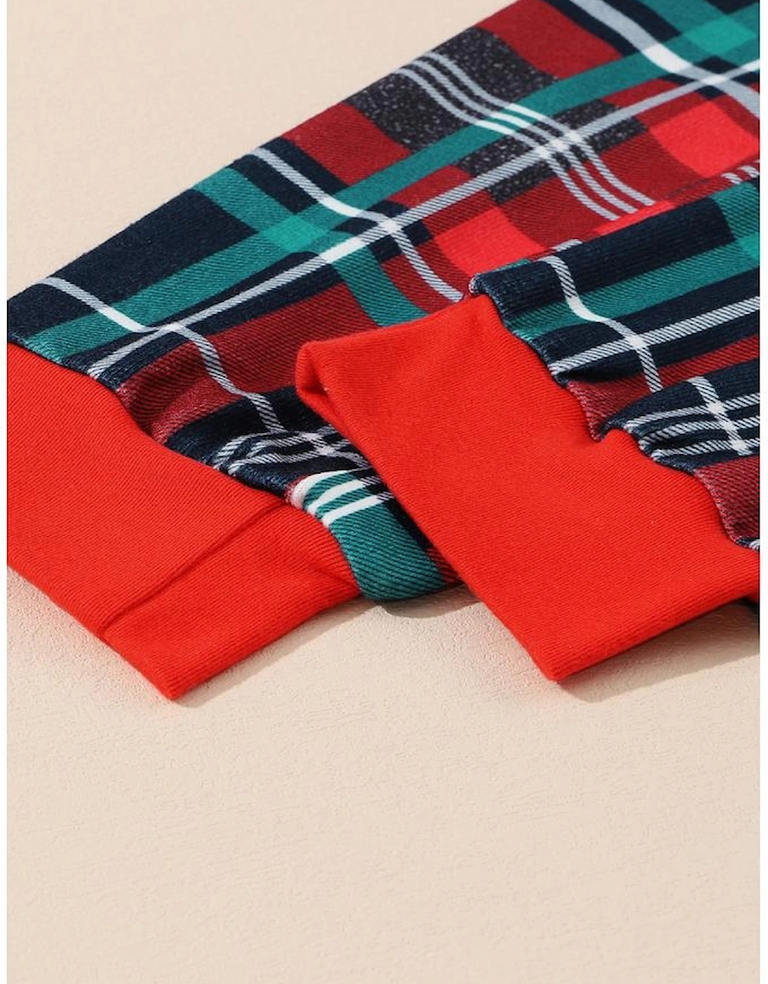 Multicolor ALL IS BRIGHT Graphic Christmas Plaid Pajamas Set