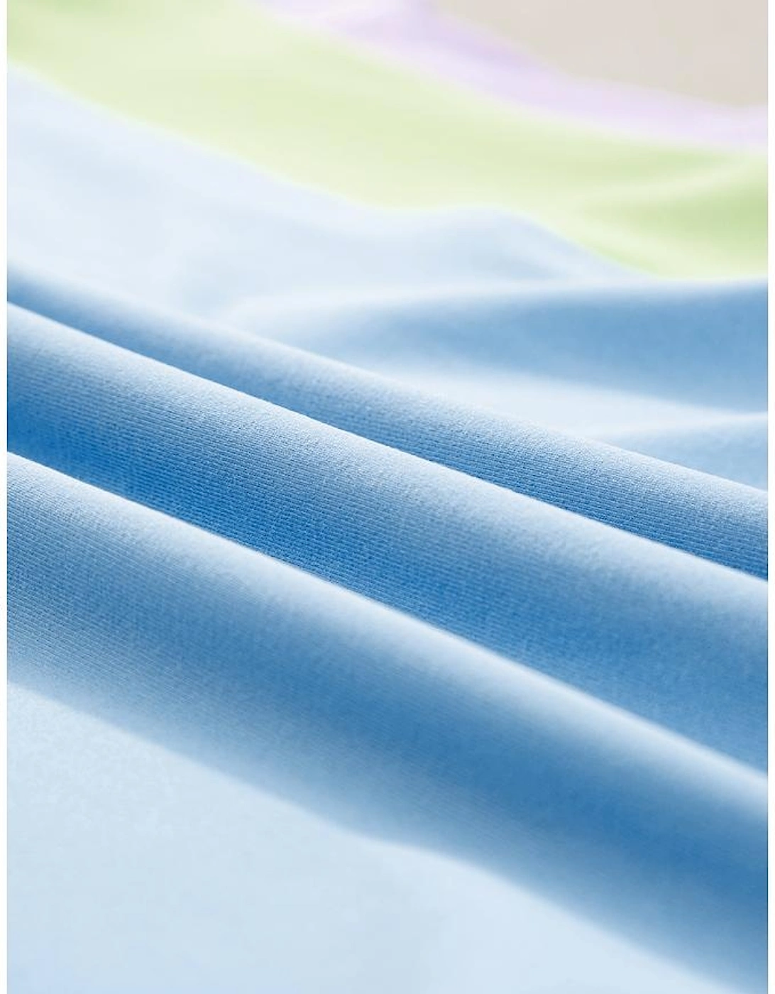 Blue Contrast Trim Cap Sleeve Tee Shorts Set