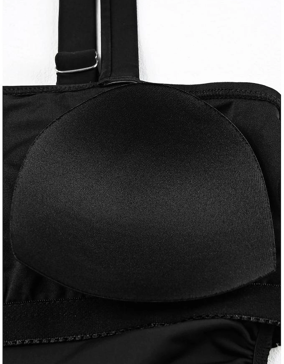 Azura Exchange Black Solid Square Neck Sleeveless Tankini Swimsuit