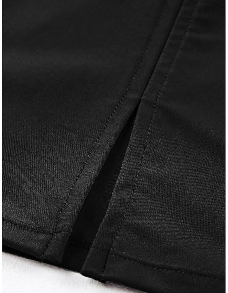 Azura Exchange Black Solid Square Neck Sleeveless Tankini Swimsuit