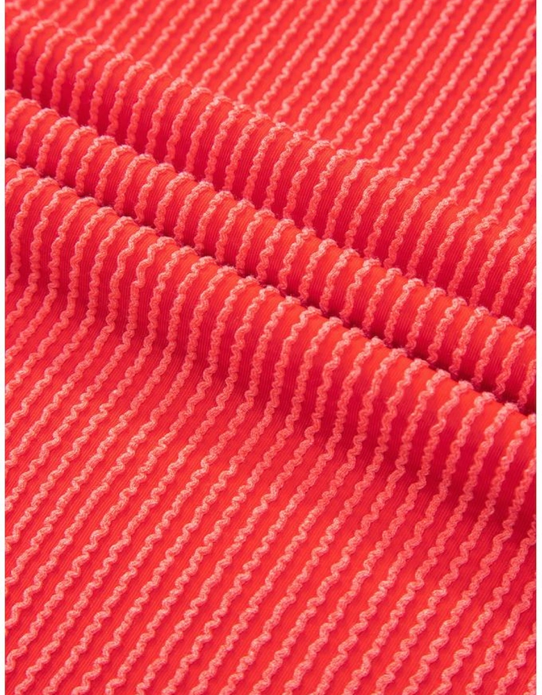 Casual Corded Knit Long Sleeve Top and High Waist Shorts Set