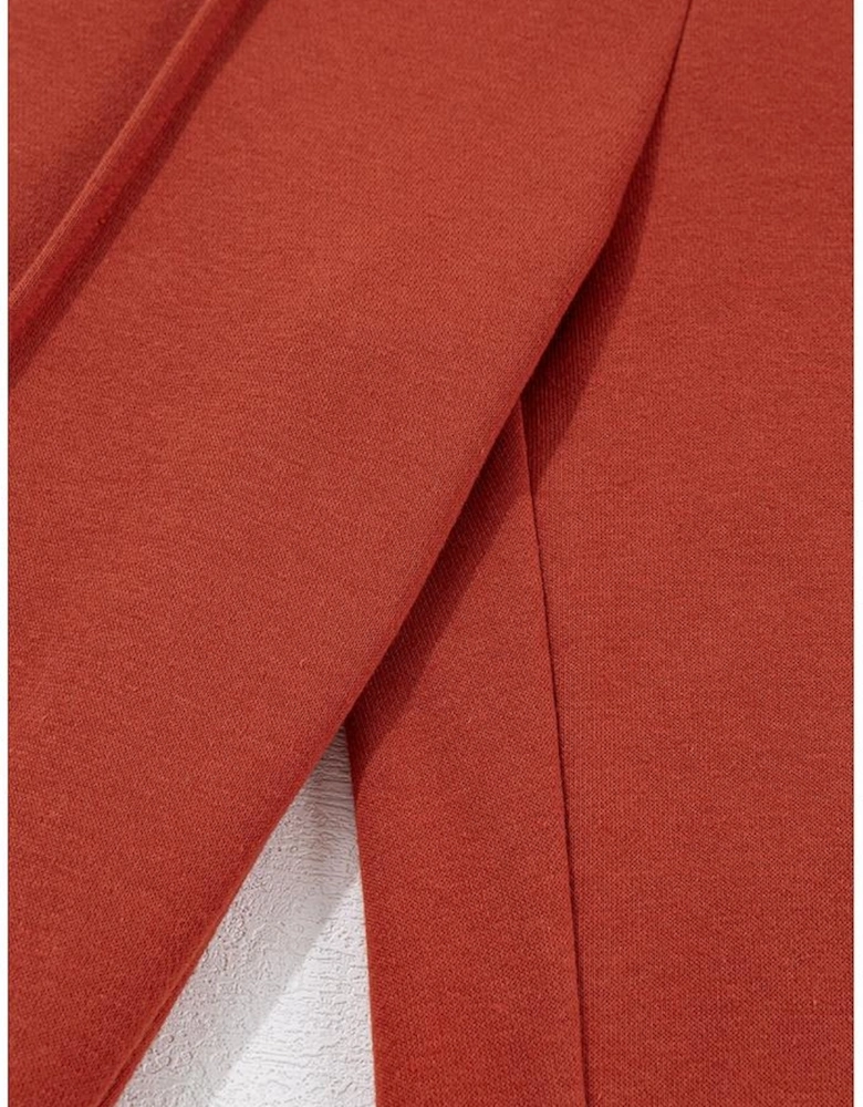 Flamingo Color Block Drawstring High Waist Wide Leg Pants